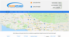Desktop Screenshot of pacificappliancerepairs.com